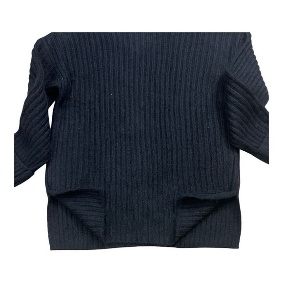 Old Navy Black Knit Funnel Neck Pullover Sweater Size L Tall Cuffed Sleeve Tunic - Picture 4 of 9